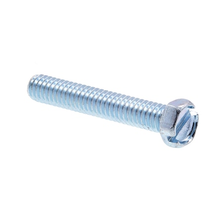 Prime-Line Machine Screw, Indt Hex Head, Sltd Drive No. 8-32 X 1in Zinc Plated Steel 100PK 9122756